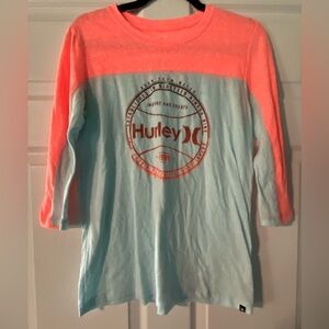 Hurley 3/4 length shirt size medium